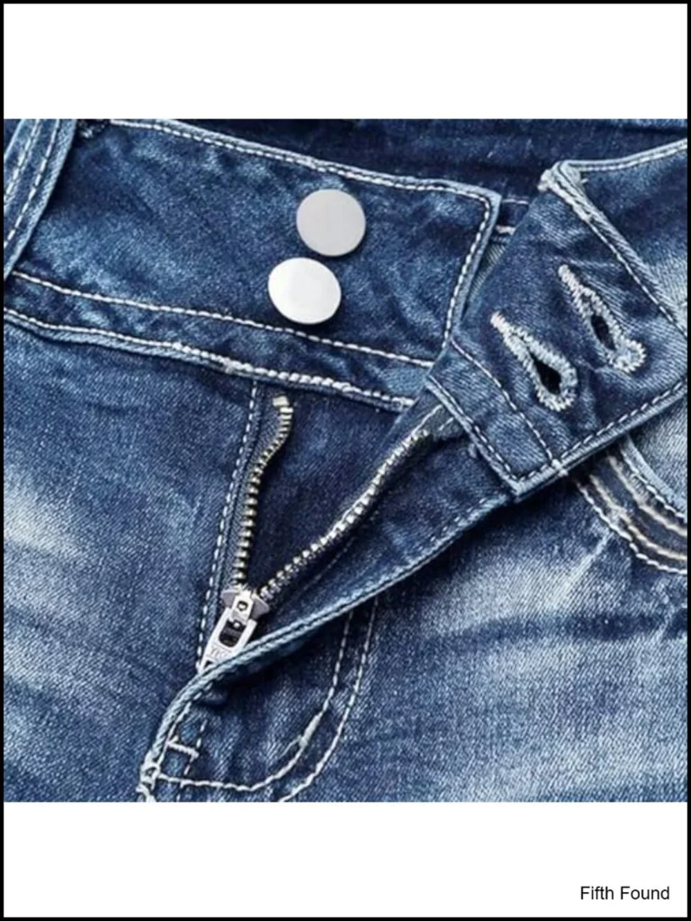 Mid Waisted Bootcut Jeans Stretchy Slim Casual Double Button Flare Denim Pants